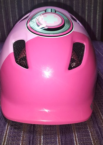 Pembe Renkli Baskılı Bisiklet Kaskı - Görsel 3