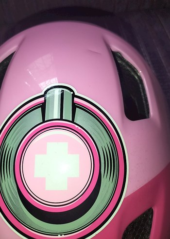 Pembe Renkli Baskılı Bisiklet Kaskı - Görsel 4