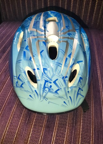 Renkli Baskılı Mavi Kask - Görsel 3