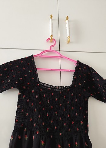 Bohem Siyah Uzun Elbise - Görsel 8