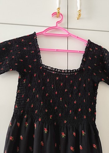 Bohem Siyah Uzun Elbise - Görsel 3