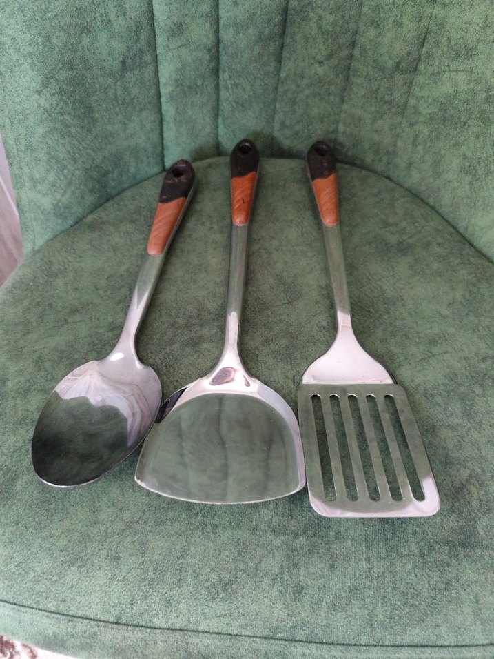 Kahverengi Saplı 3 Parça Mutfak Gereci Seti - Görsel 3