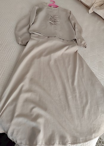 Bej Uzun Kollu  Etekli takım - Görsel 7