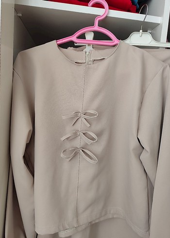 Bej Uzun Kollu  Etekli takım - Görsel 3