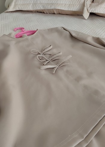 Bej Uzun Kollu  Etekli takım - Görsel 12