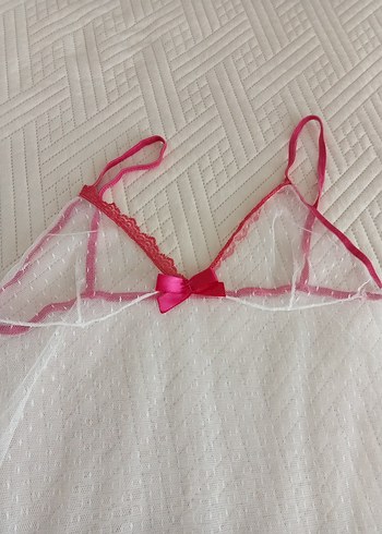 xl Beden Beyaz Mini Askılı Fitted Gecelik