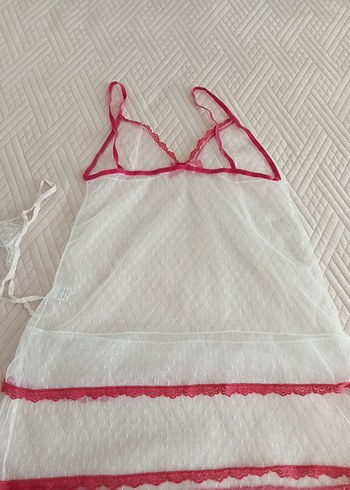 xl Beden beyaz Renk Beyaz Mini Askılı Fitted Gecelik