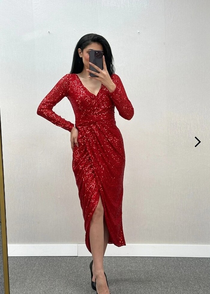 Pul payet abiye - Görsel 2