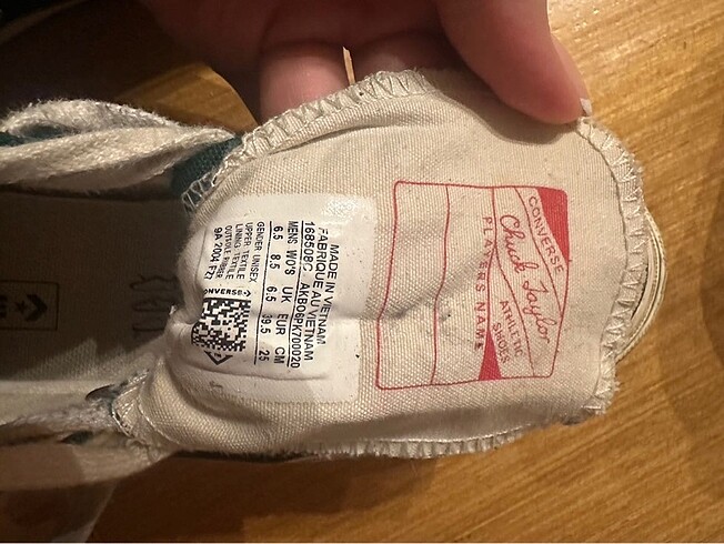 39 Beden yeşil Renk Converse Chuck 70