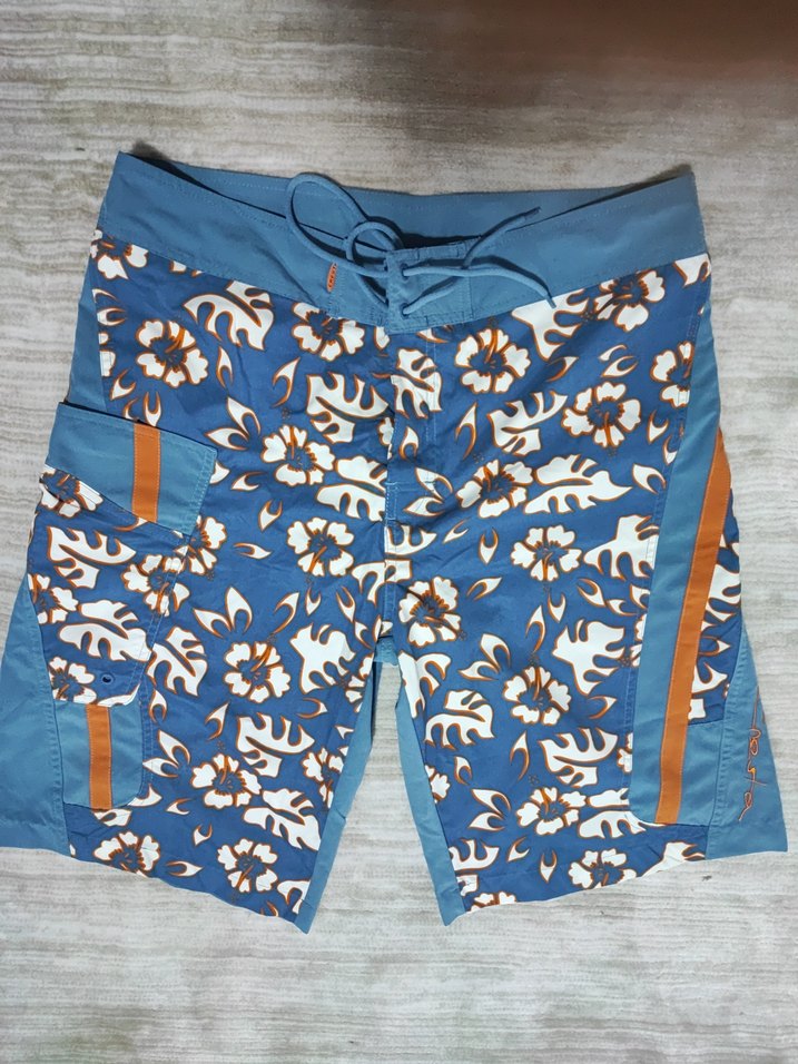 Mavi Bağcıklı Erkek  deniz şortu - Görsel 2
