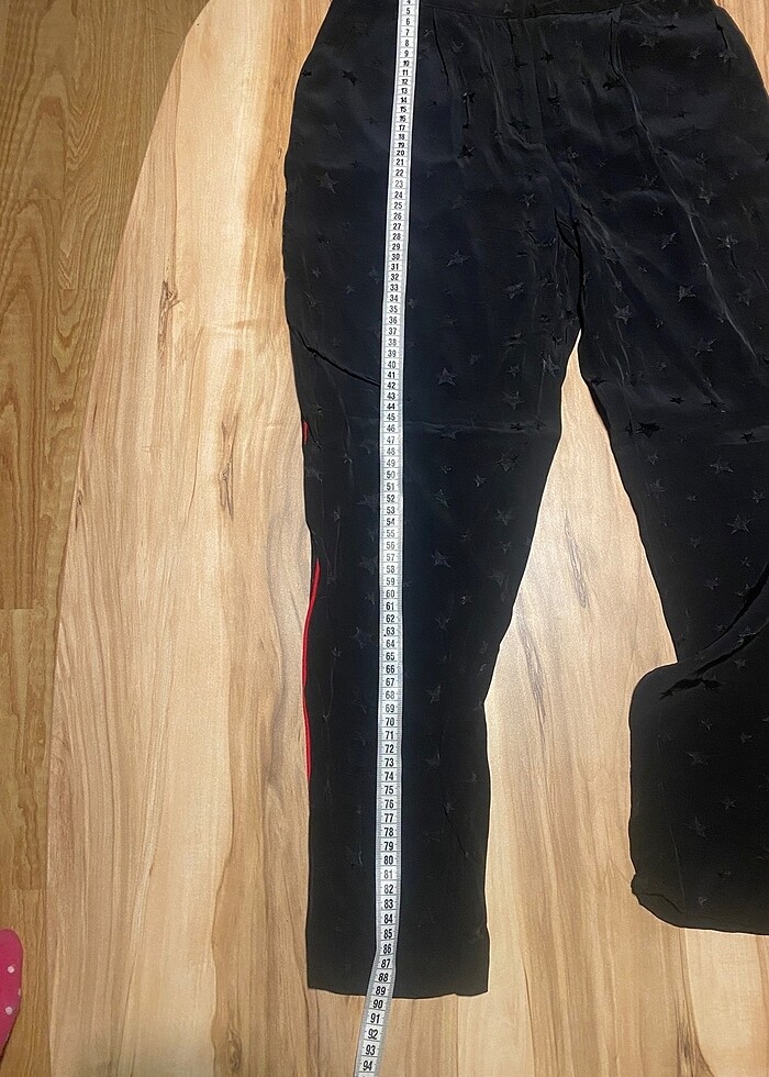 Saten yıldız desenli pantolon - Görsel 3