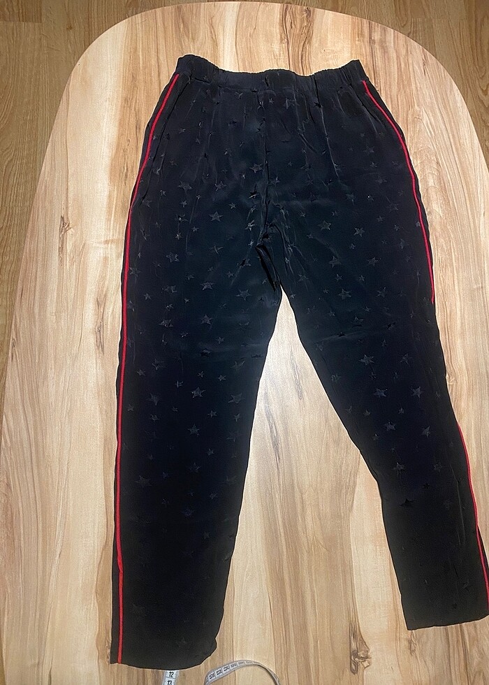 Saten yıldız desenli pantolon - Görsel 4