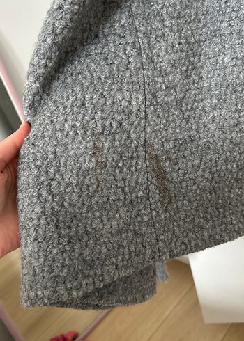 Gri Uzun Kışlık Kaban - Görsel 4