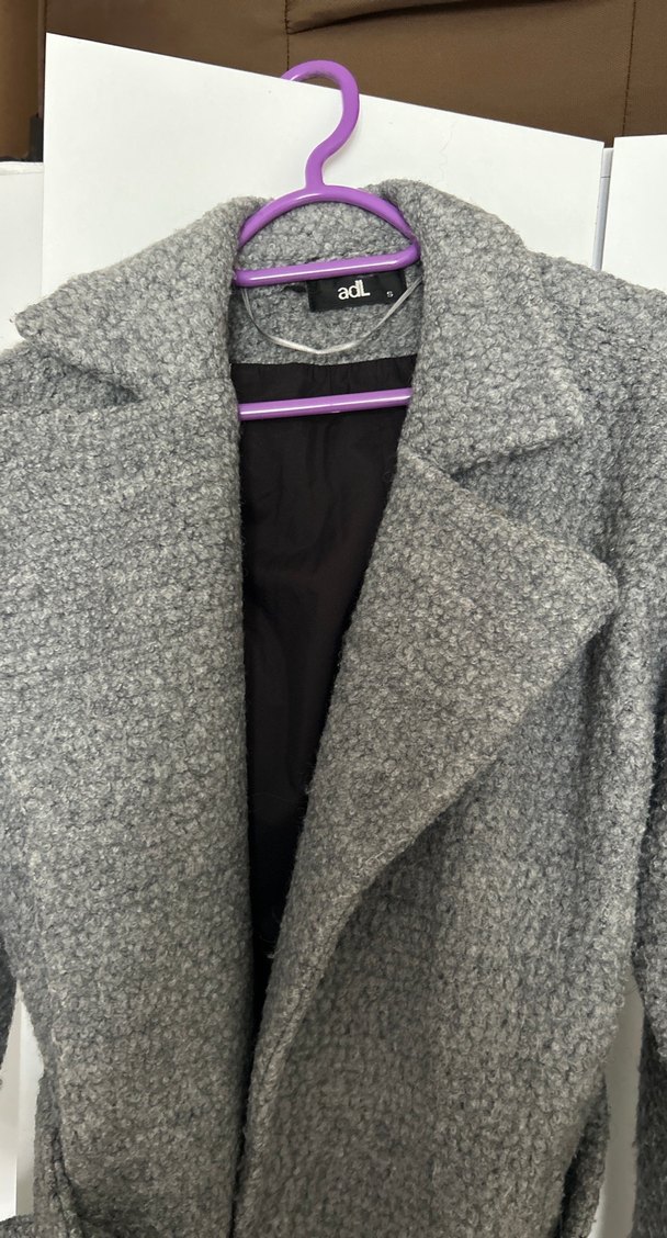 Gri Uzun Kışlık Kaban - Görsel 2