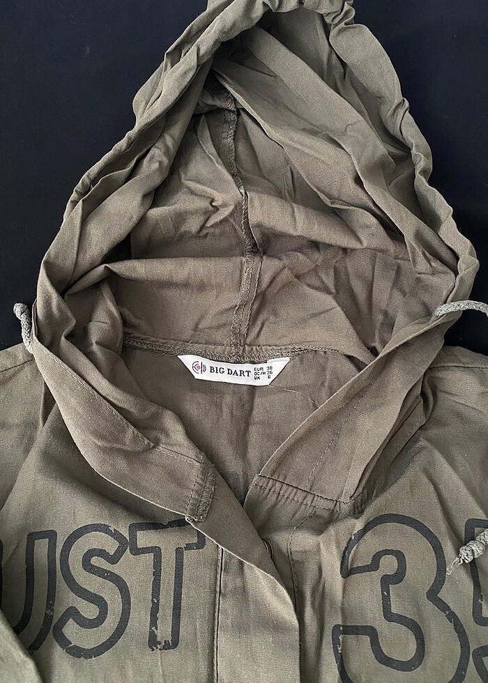 HAKİ RENK UZUN İNCE ÇEKET - Görsel 4