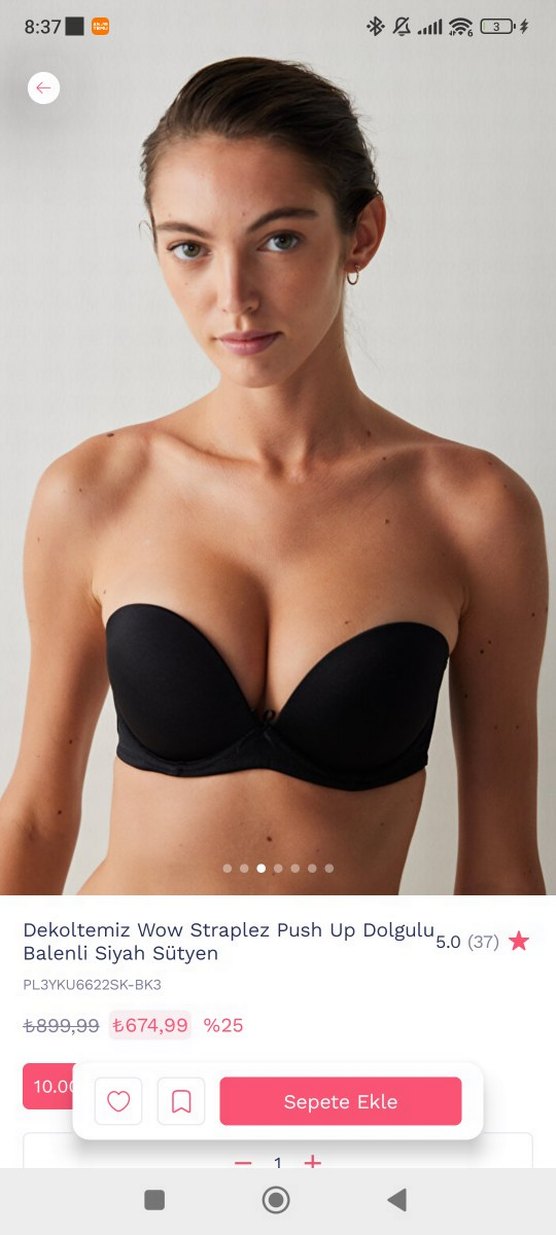 Penti siyah dogulu push up sudyen - Görsel 2