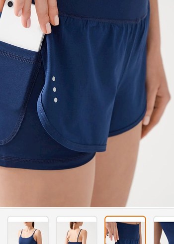 Kadın Lacivert Mini Spor Şort - Görsel 3