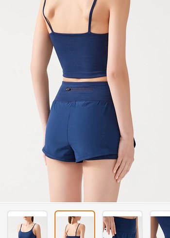 Kadın Lacivert Mini Spor Şort - Görsel 2