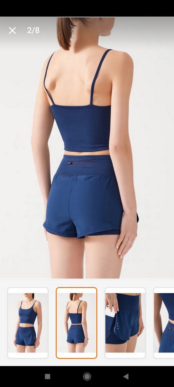 Kadın Lacivert Mini Spor Şort - Görsel 2