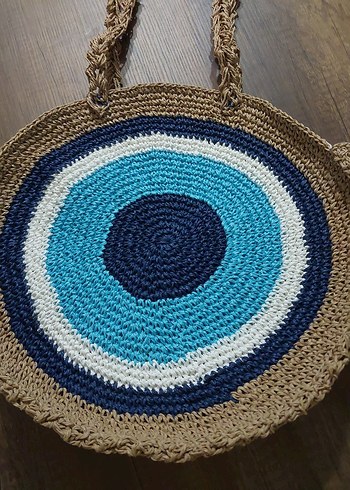 Renkli Örgü Bohem Kadın Çanta - Görsel 6