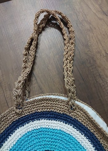 Renkli Örgü Bohem Kadın Çanta - Görsel 5