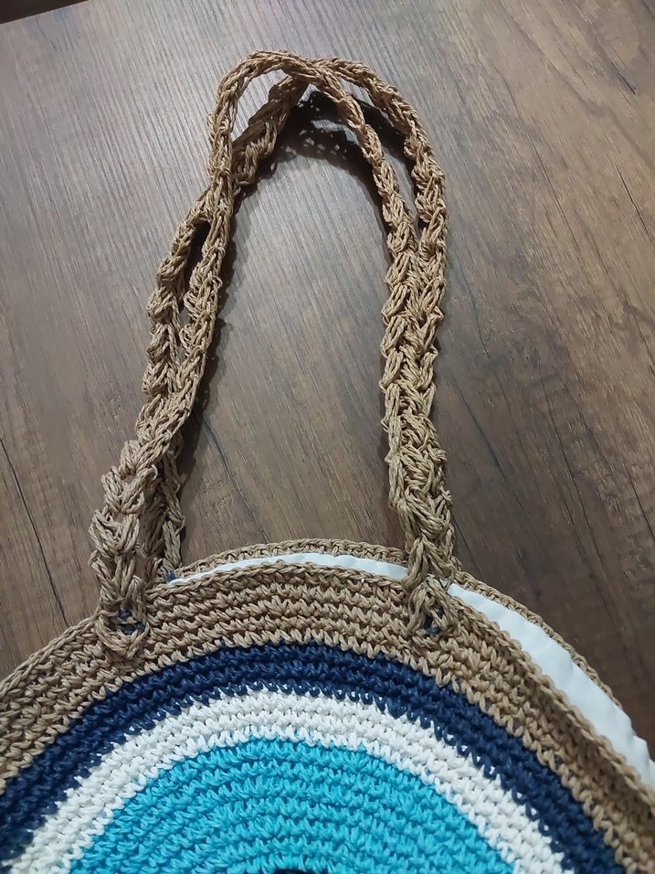 Renkli Örgü Bohem Kadın Çanta - Görsel 5