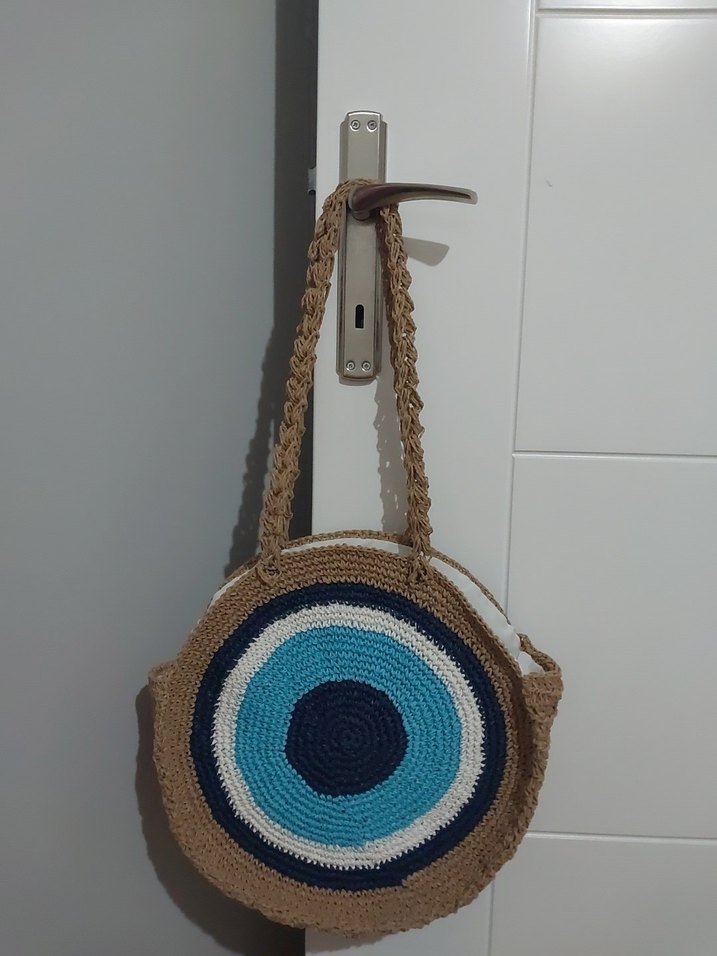 Renkli Örgü Bohem Kadın Çanta - Görsel 2