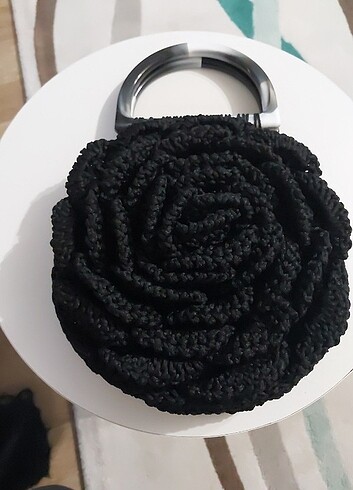 Beden siyah Renk Gül çanta