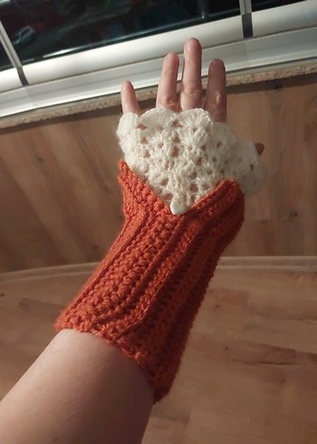 Bohem Tarzı Örgü Kadın Eldiveni - Görsel 4