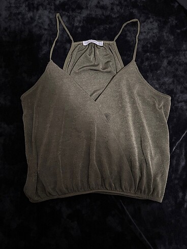 Bershka yeşil crop