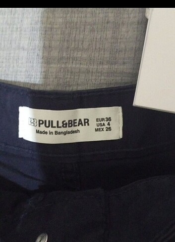 36 Beden lacivert Renk Pull&Bear şort etek