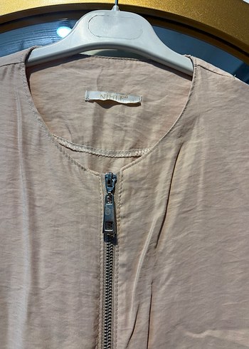 Bej Uzun Keten kap Fermuarlı - Görsel 4