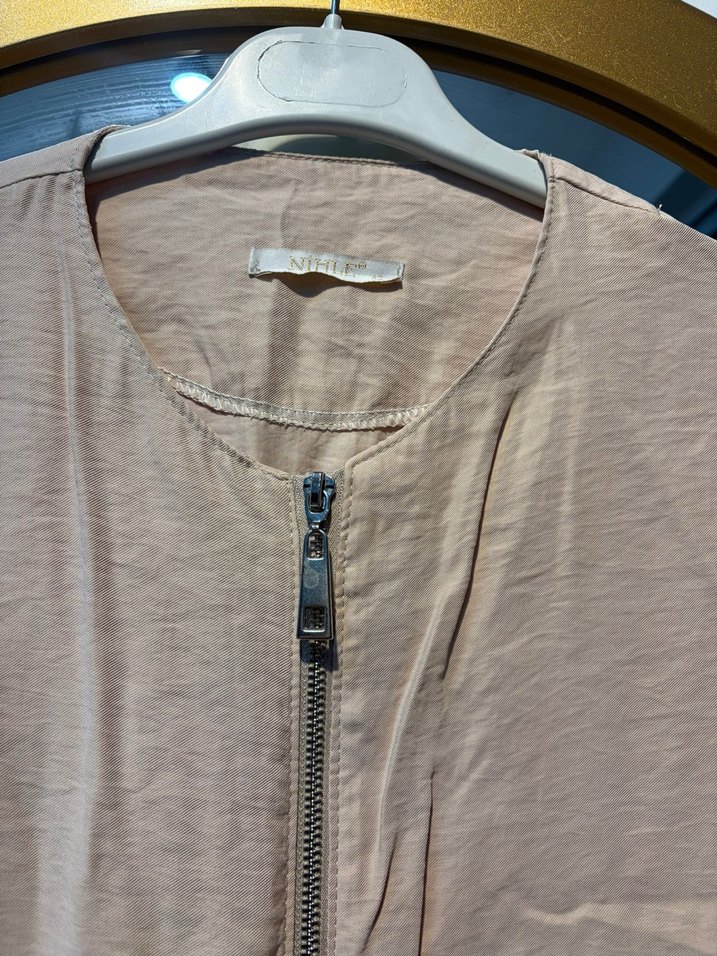 Bej Uzun Keten kap Fermuarlı - Görsel 4