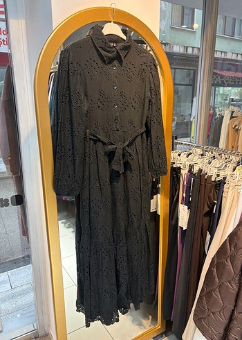 Fisto düğmeli beli kuşaklı elbise - Görsel 2