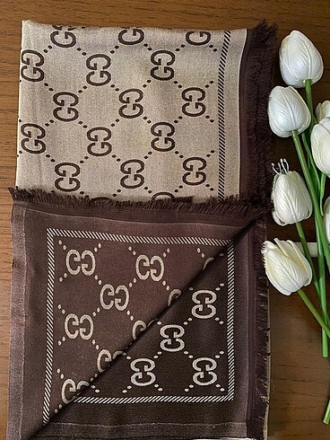 Gucci Çift taraflı kaşmir şal