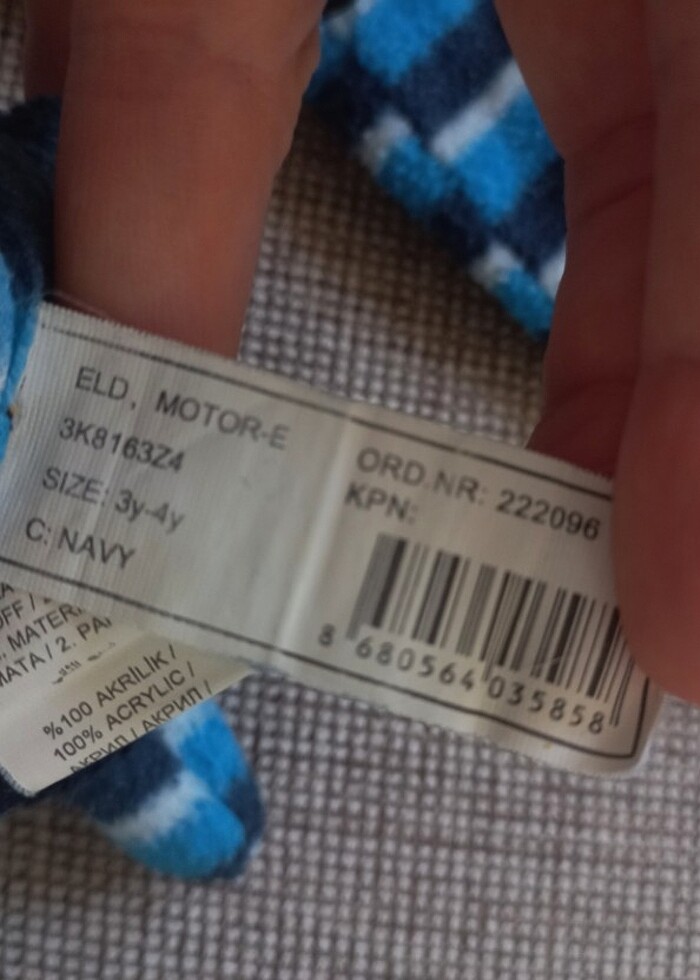 3-4 yaş eldiven lc waikiki - Görsel 3