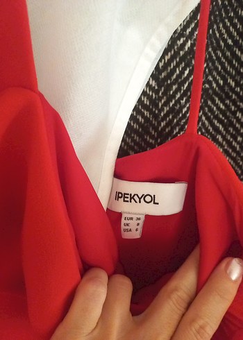 ipekyol 36 beden kırmızı Straplez Elbise - Görsel 5