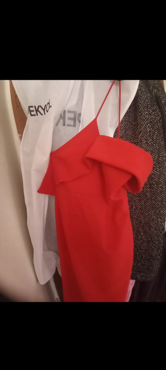 ipekyol 36 beden kırmızı Straplez Elbise - Görsel 4