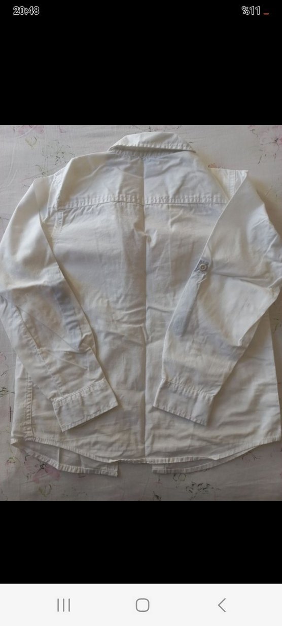 koton 7-8 yaş erkek Çocuk Beyaz  Uzun Kollu Gömlek - Görsel 2
