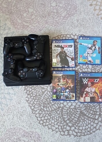 Ps4 Slim PlayStation 4 Slim 1 TB 4 Orijinal Kol 4 Oyun