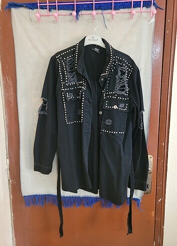 m Beden siyah Renk Denim ceket