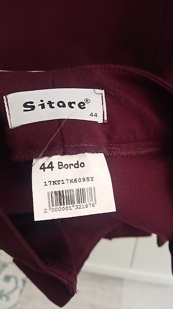 44 Beden Bordo pantolon 