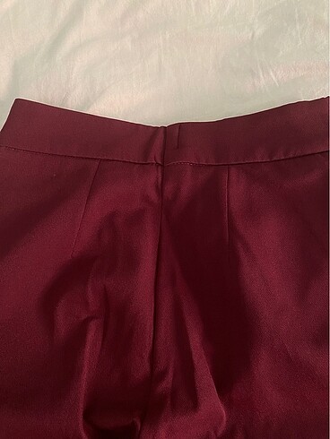 m Beden bordo kumaş pantolon