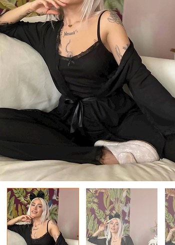 Siyah Salaş Hamile Pantolonu - Görsel 2