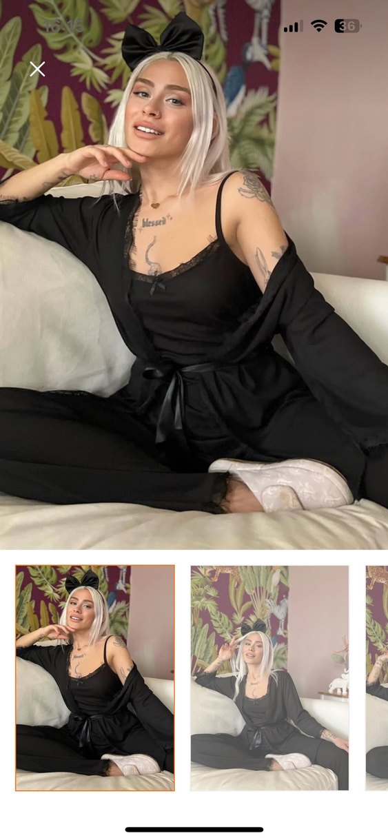 Siyah Salaş Hamile Pantolonu - Görsel 2