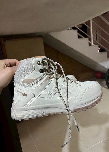 Bej Bağcıklı kadın Outdoor Ayakkabı - Görsel 3