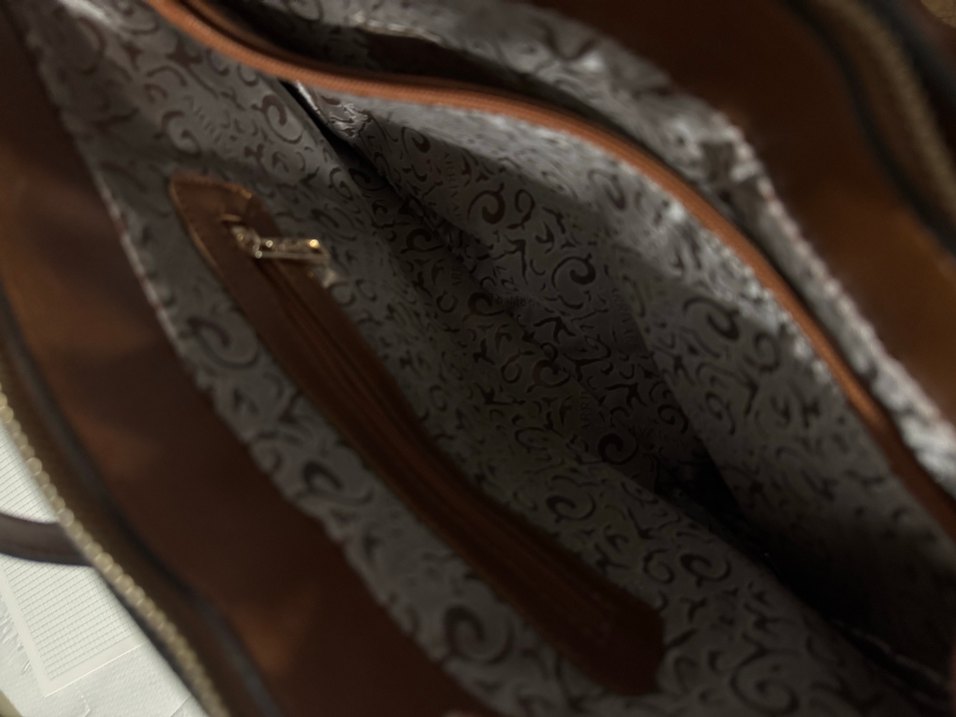 Kahverengi Deri Kadın Omuz Çantası - Görsel 4