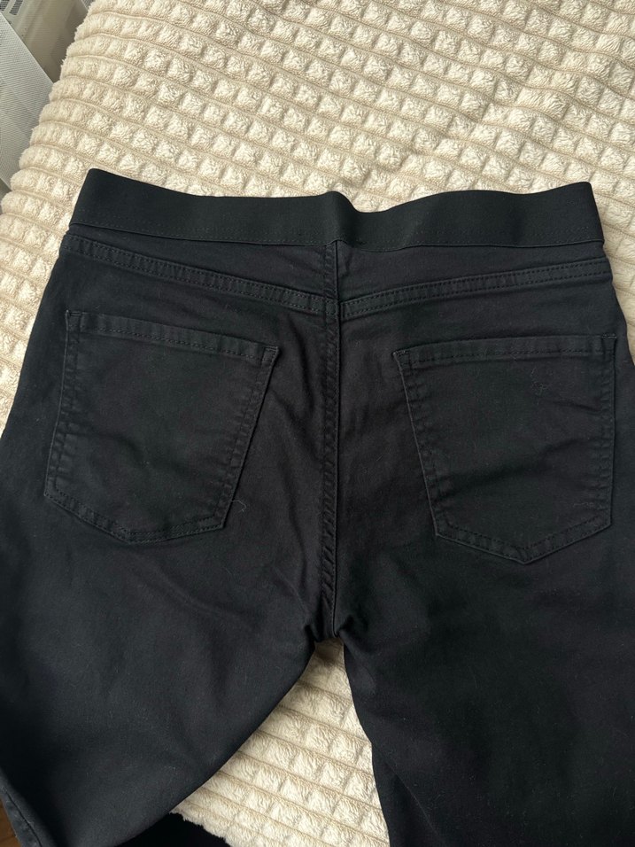 Siyah Kadın Pamuklu Dar Kesim Jean lastikli - Görsel 3