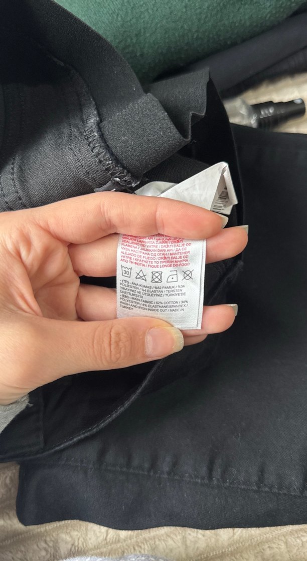 Siyah Kadın Pamuklu Dar Kesim Jean lastikli - Görsel 5