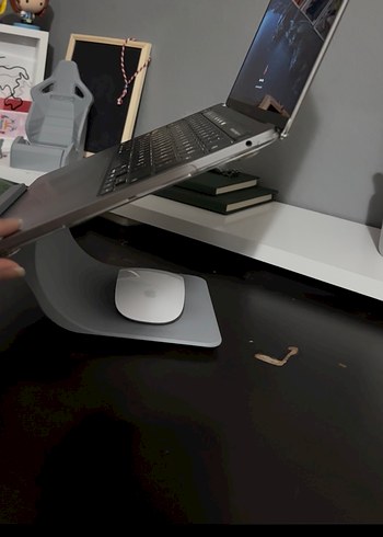 Gri Renkli Laptop standı yükseltici - Görsel 2